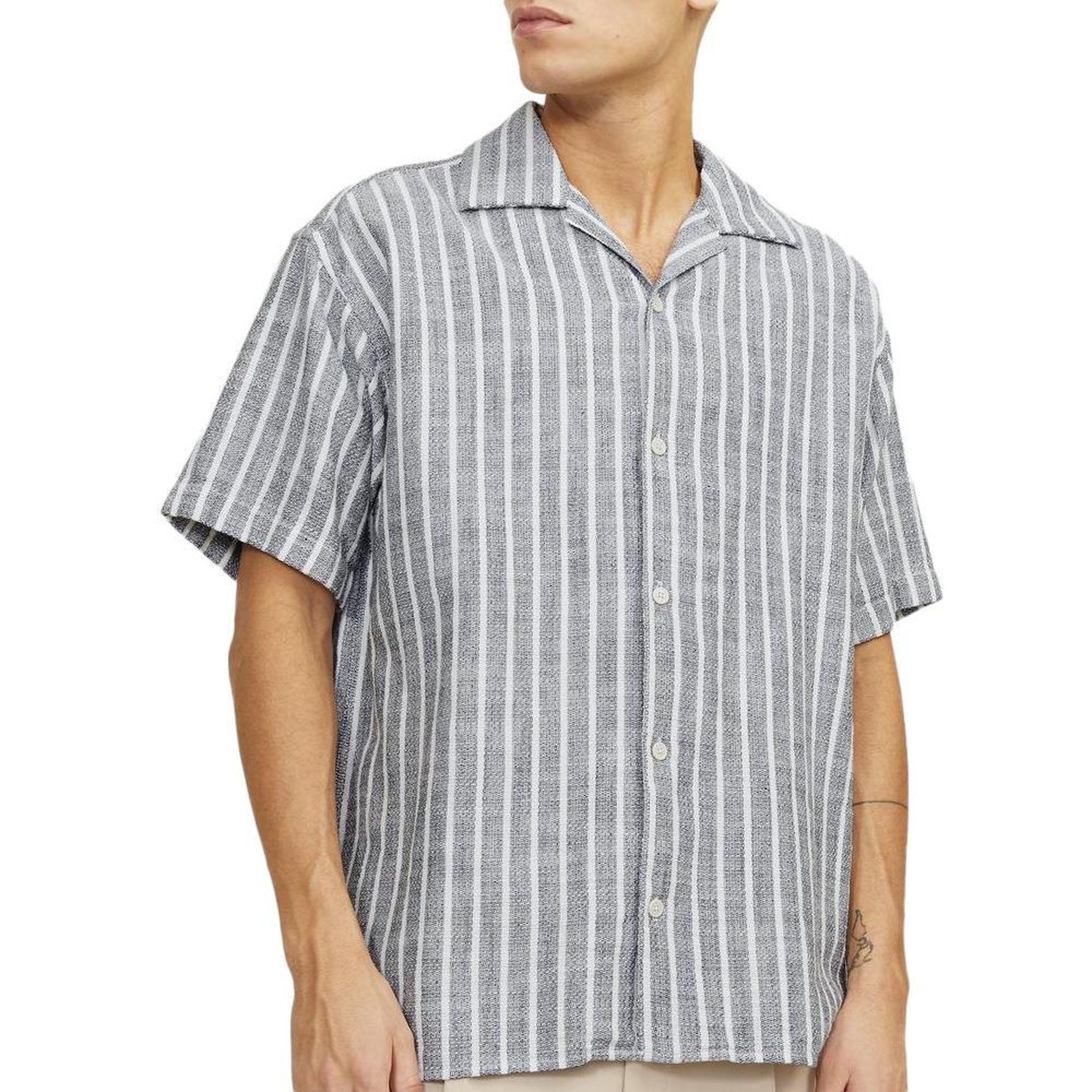 Jack & Jones Chemisette Rayures es/  Homme Jack & Jones Cabana. Coloris disponibles : Gris