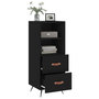 Voir la diapositive 4 : VIDAXL Buffet Noir 34,5x34x90 cm Bois d'ingenierie