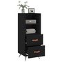 Voir la diapositive 4 : VIDAXL Buffet Noir 34,5x34x90 cm Bois d'ingenierie