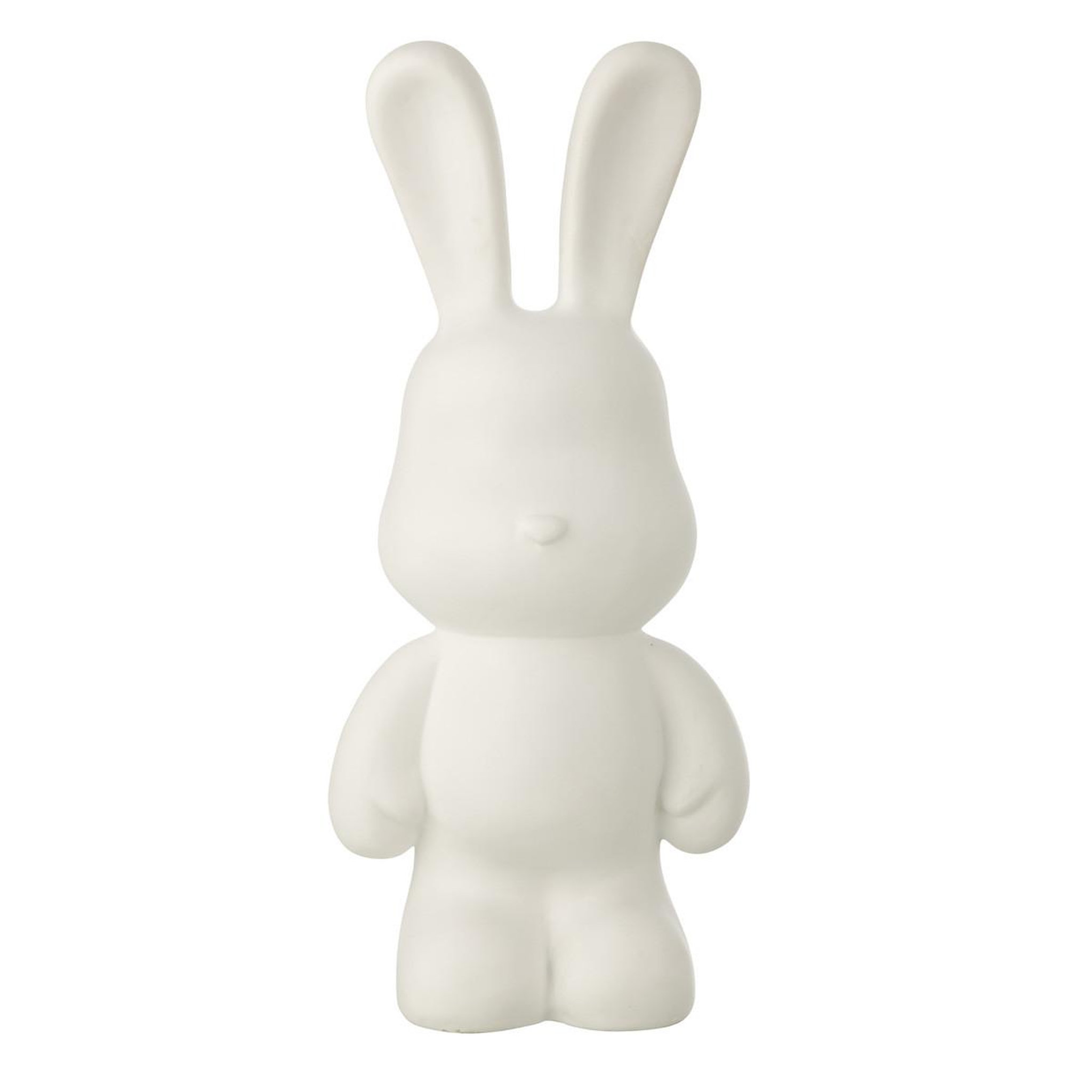 J-LINE Statue lapin en résine  eddy  59cm blanc