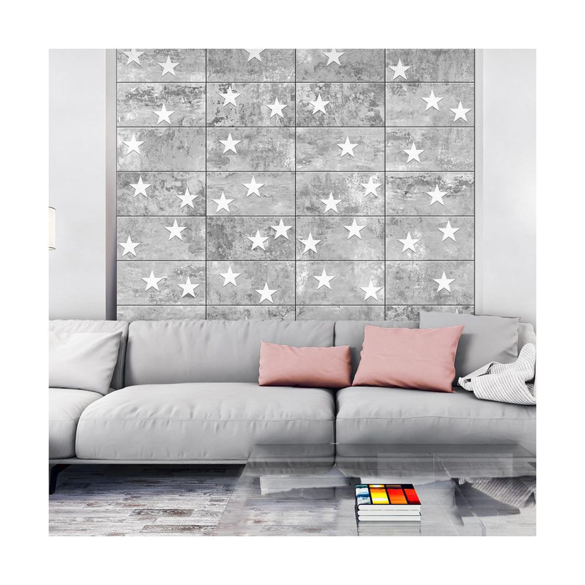 Paris Prix Papier peint  stars on concrete  50x1000cm