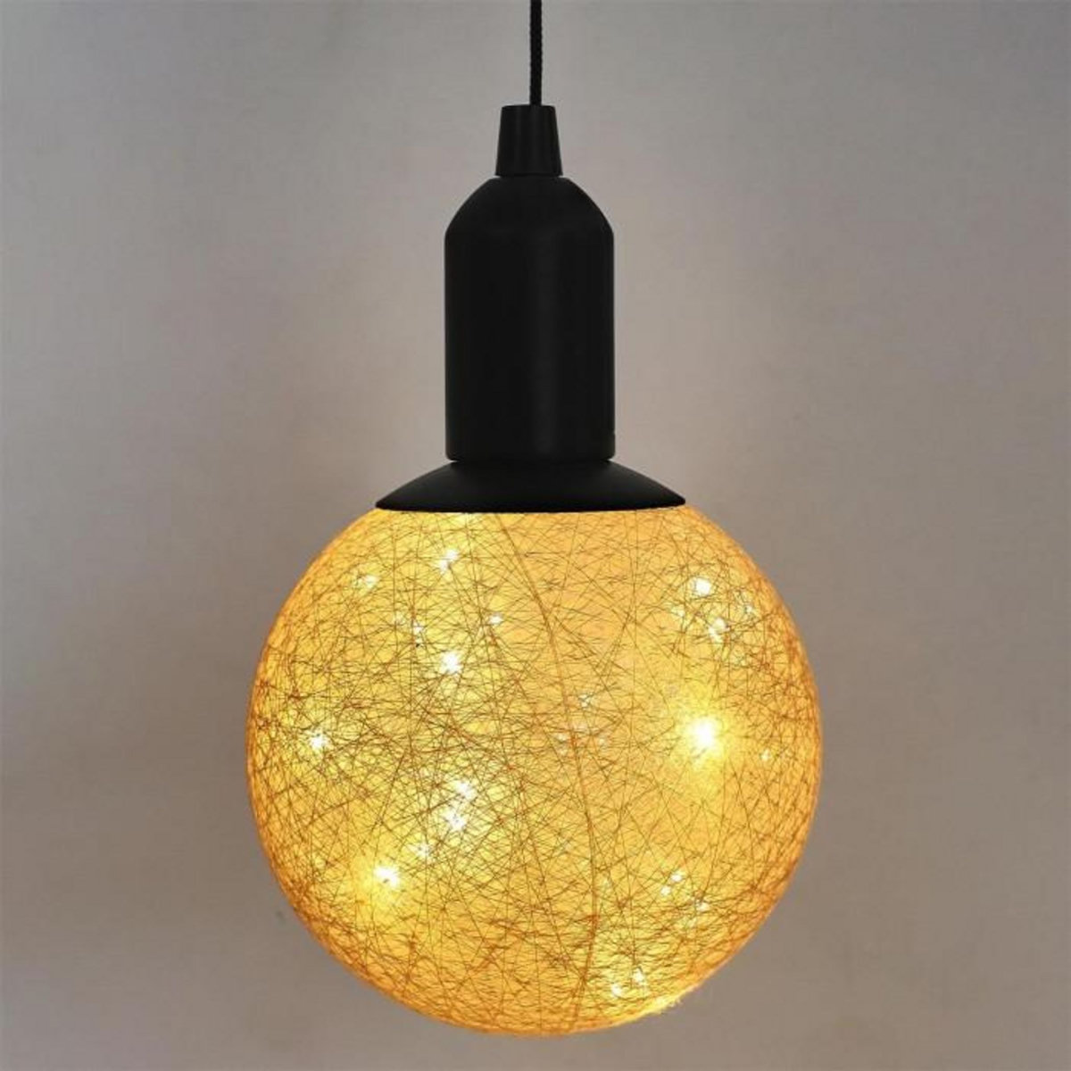 Paris Prix Lampe Suspension à Led  Boule  24cm Beige