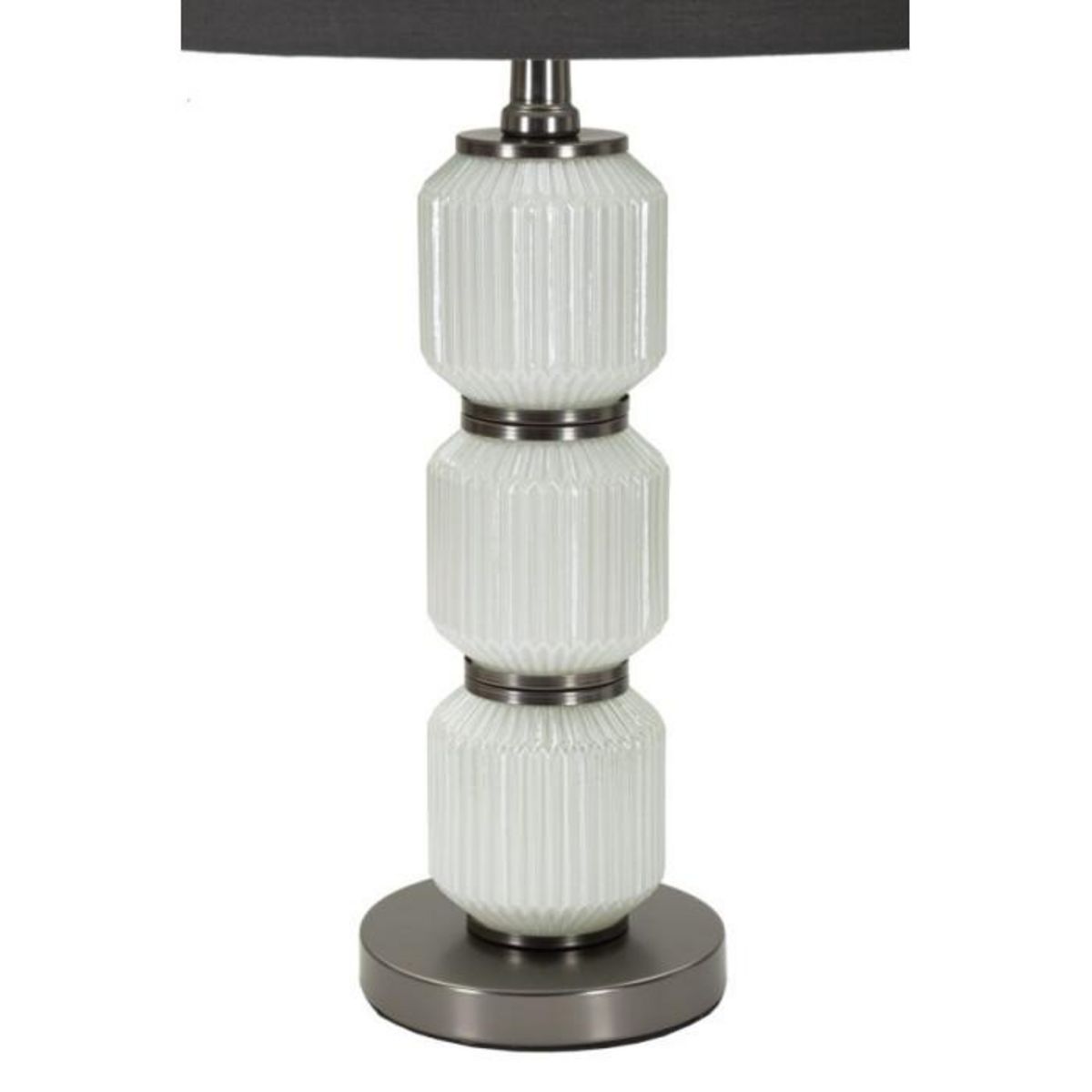 Paris Prix Lampe à Poser en Verre  Bright Three  57cm Blanc & Gris