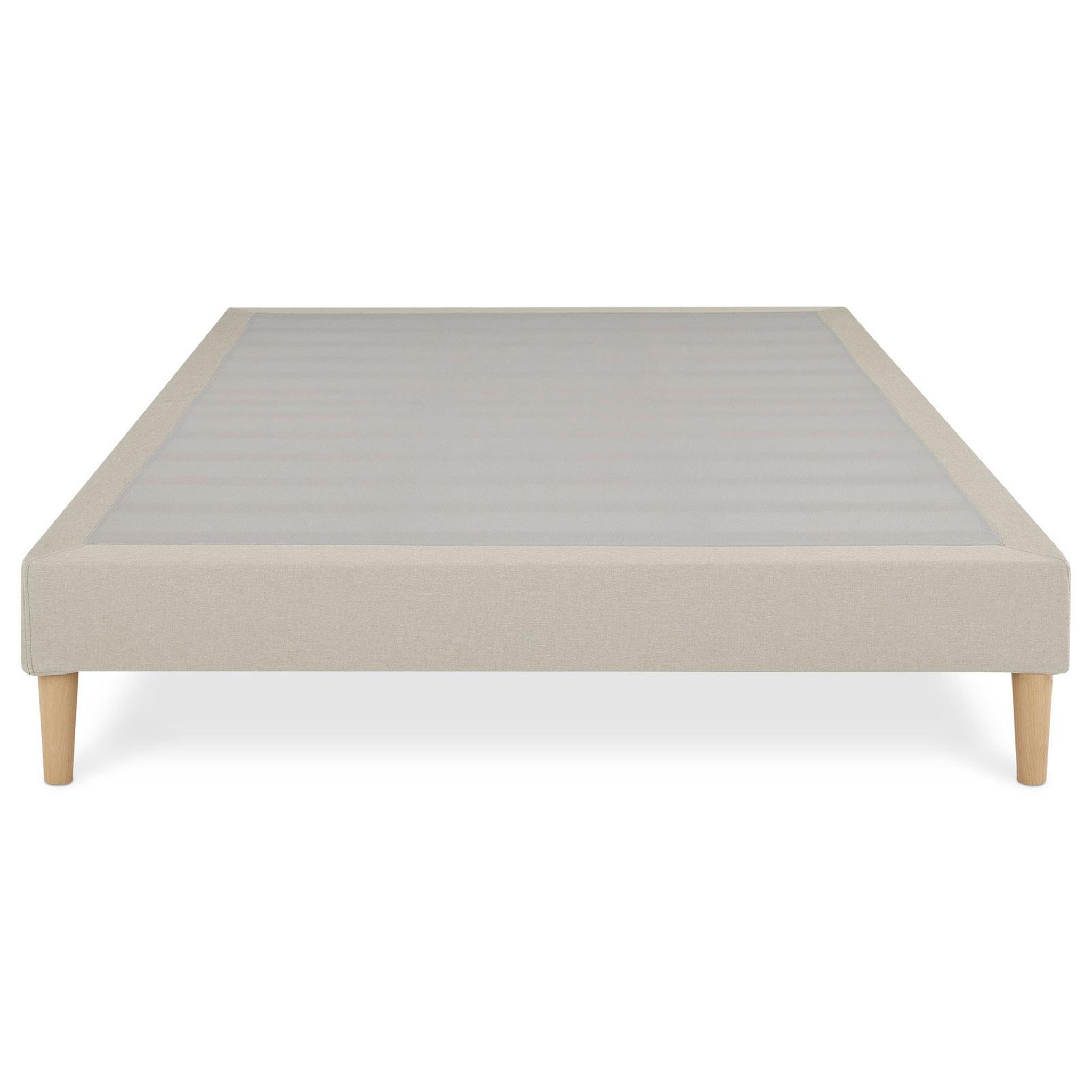 Voir la diapositive 5 : IDIMEX Sommier tapissier QUIMPER 140 x 190 cm revêtement tissu