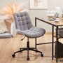 Voir la diapositive 2 : IDIMEX Chaise de bureau VASILO en velours côtelé