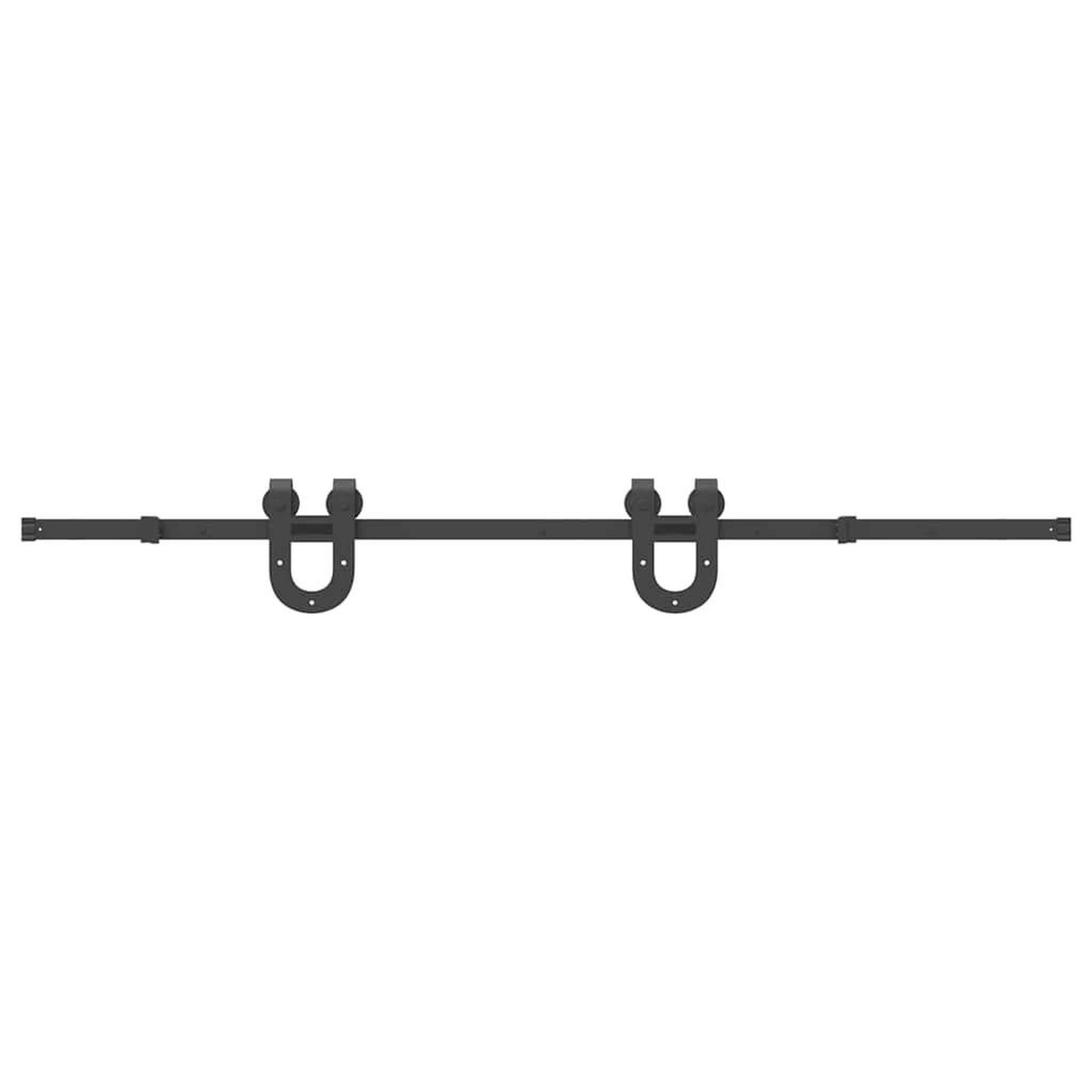 Voir la diapositive 2 : VIDAXL Kit de quincaillerie de porte coulissante 200 cm Acier Noir