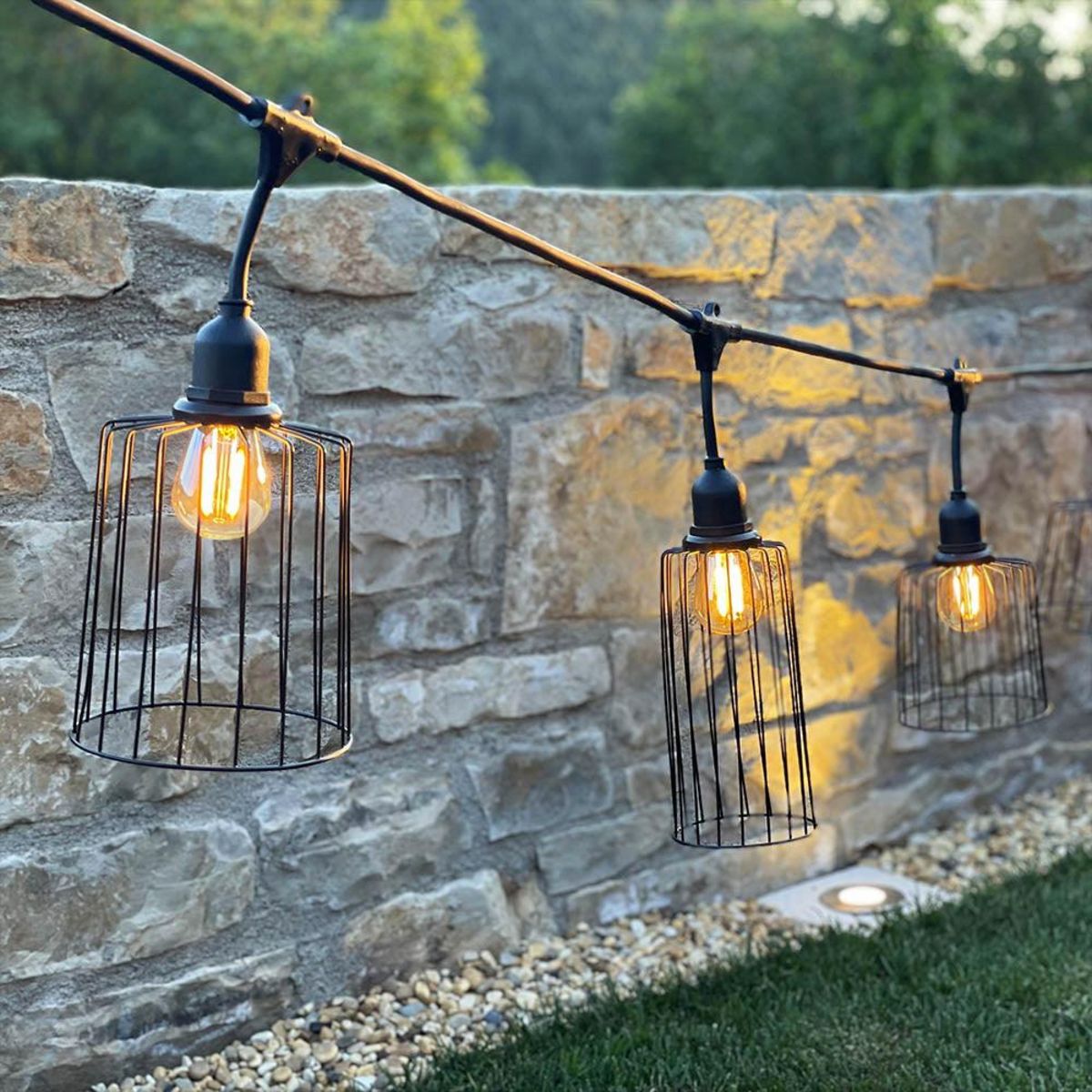 Lumisky Guirlande chapeau métal NEMA Noir Metal 6M 10xE27