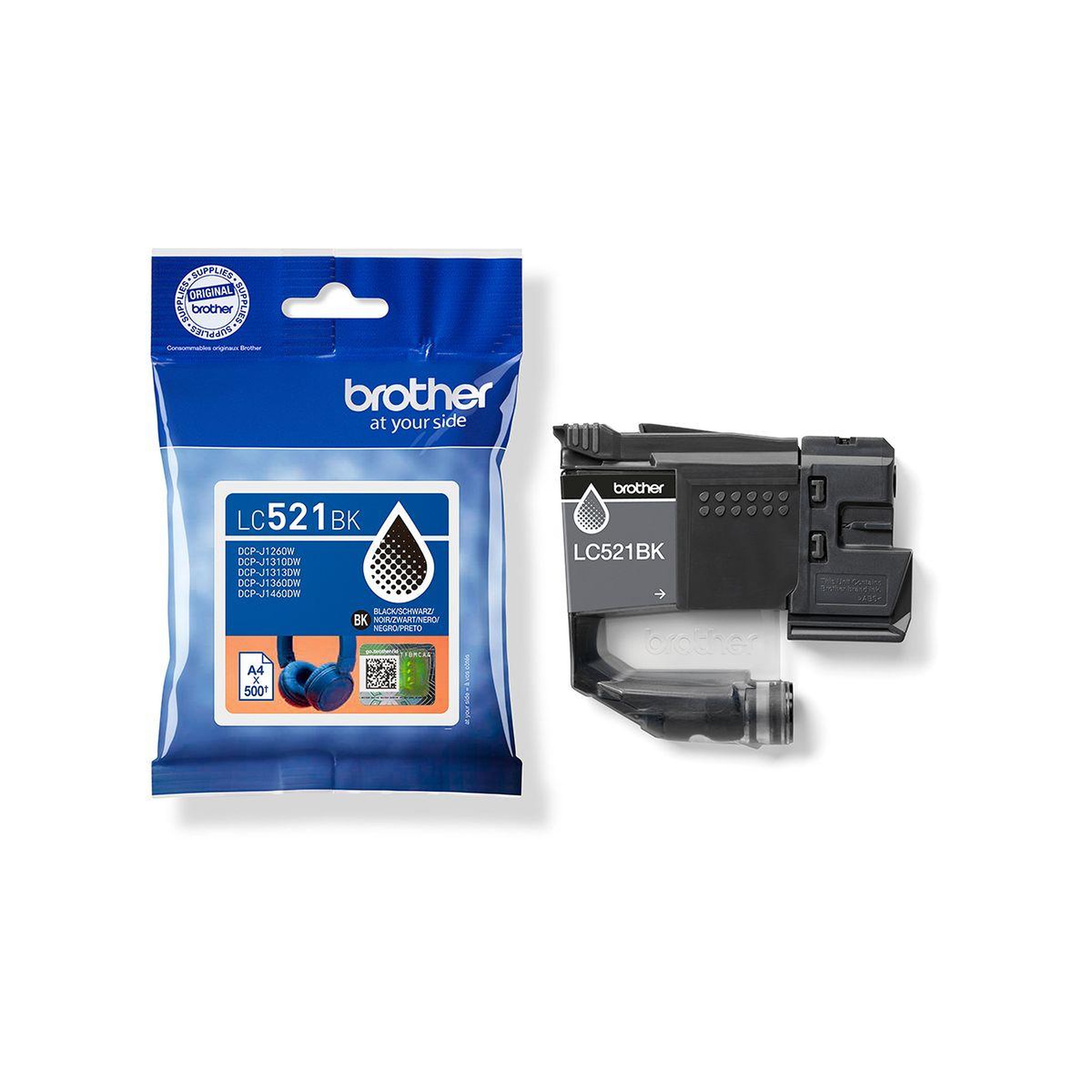 Voir la diapositive 2 : Brother Cartouche d'encre Originale LC521 Noire Standard - LC521BK