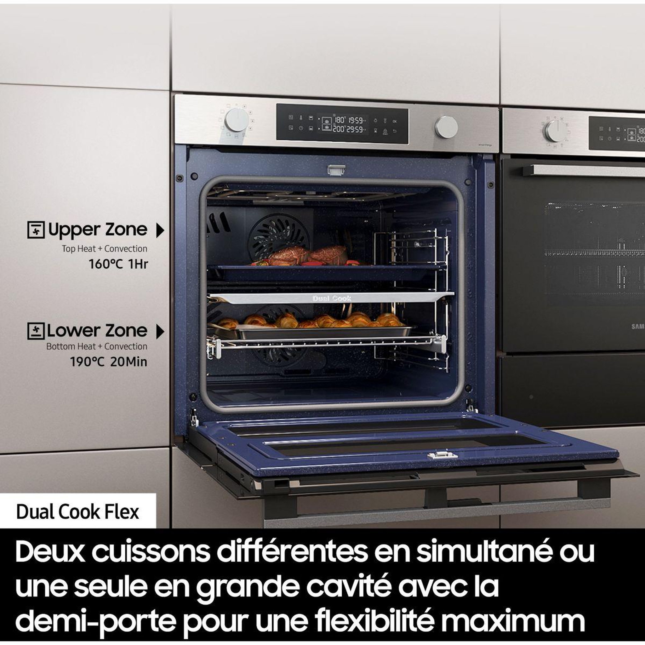 Voir la diapositive 4 : Samsung Four encastrable nv7b6795jak bespoke série 6