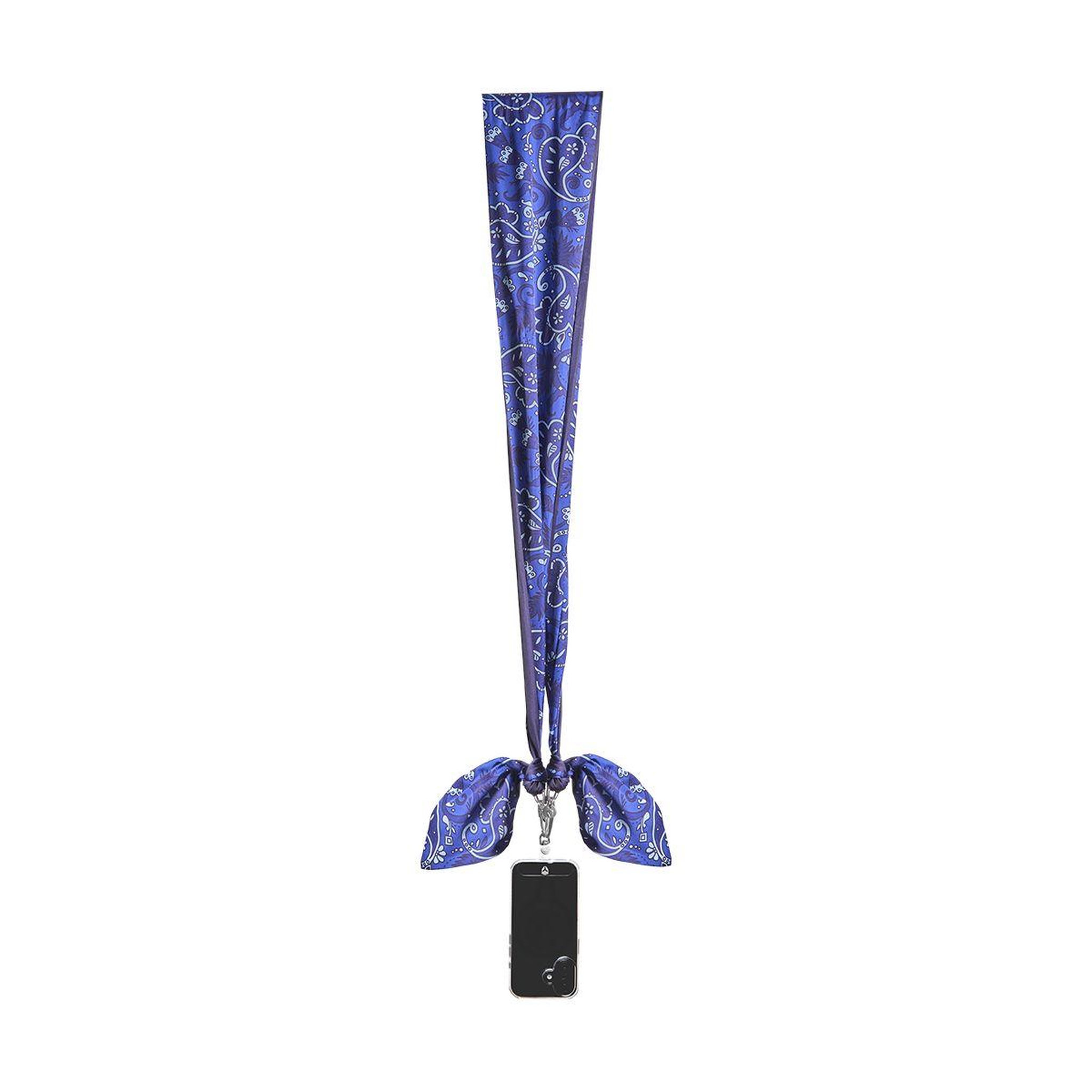 Voir la diapositive 3 : FORCE CASE Cordon téléphone foulard bandana bleu