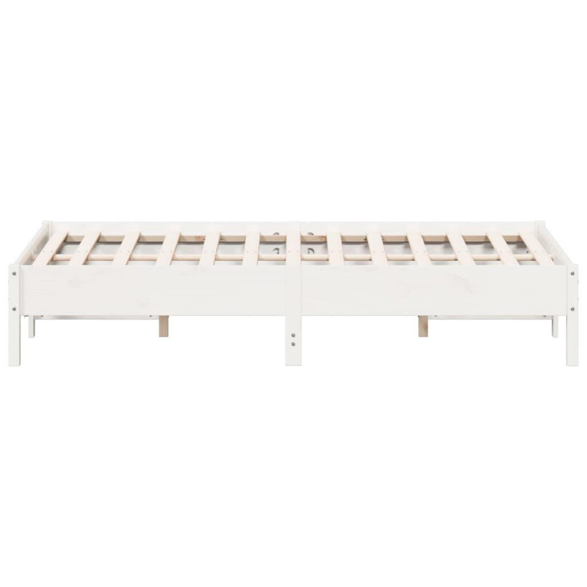 VIDAXL Cadre de lit sans matelas blanc 140x200 cm bois de pin massif