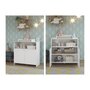 Voir la diapositive 3 : TREND TEAM NIKO Chambre bebe complete : lit 70x140cm + commode a langer + armoire - blanc