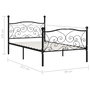 Voir la diapositive 5 : VIDAXL Cadre de lit sans matelas avec sommier a lattes metal 90x200 cm