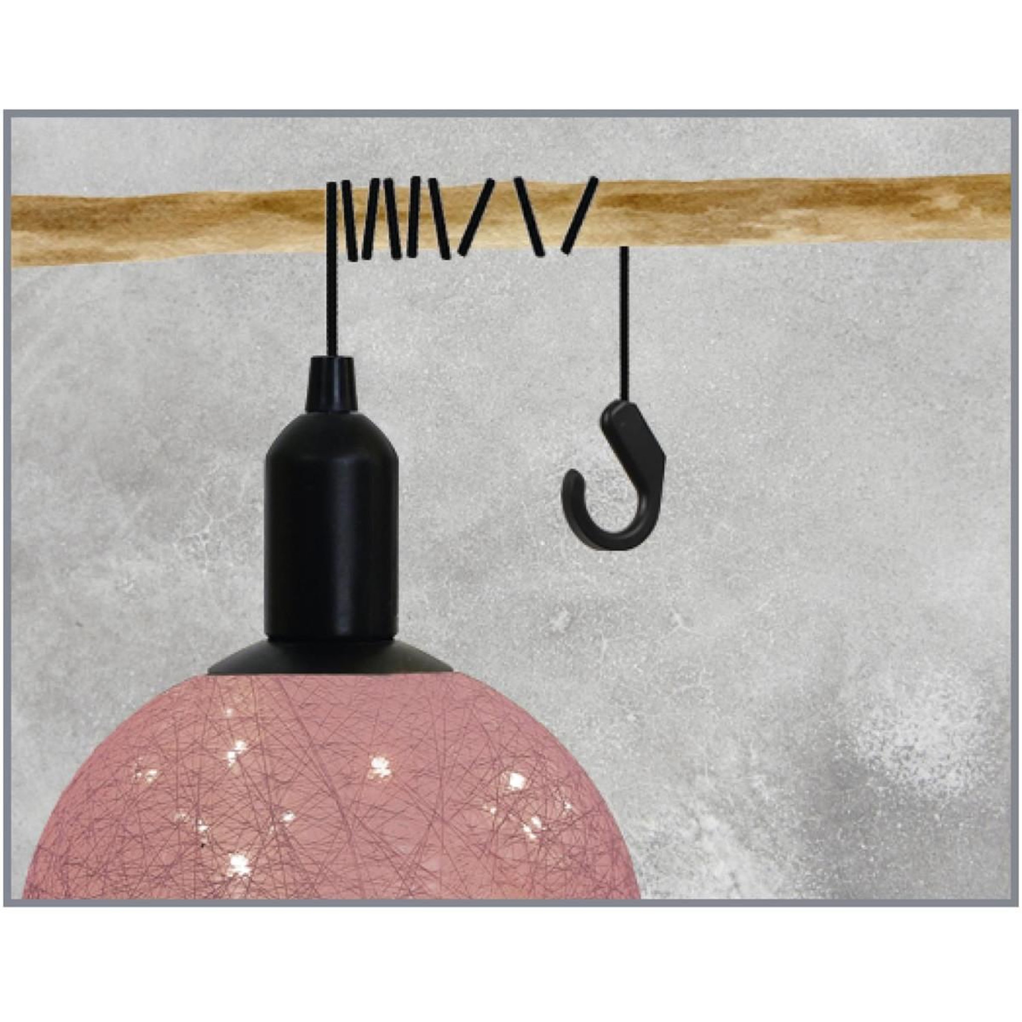 Voir la diapositive 6 : The Home Deco Factory Lampe suspension à led  boule  30cm rose
