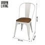Voir la diapositive 3 : DIVERS Lot de 4 chaises vintage Liv H84 cm - Blanc