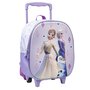 Voir la diapositive 2 : DISNEY Sac maternelle à roulettes violet REINE DES NEIGES