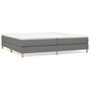 Voir la diapositive 2 : VIDAXL Sommier a lattes de lit avec matelas Gris fonce 200x200cm Tissu