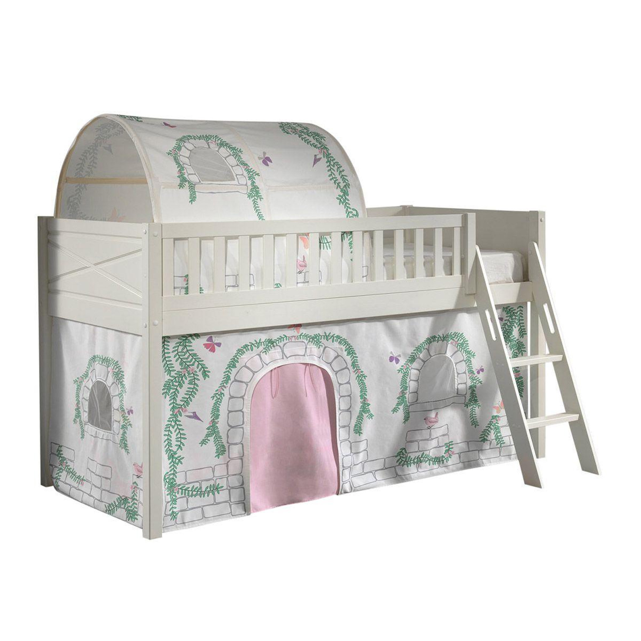 Paris Prix Lit enfant tente & tunnel  scott birdy  90x200cm blanc