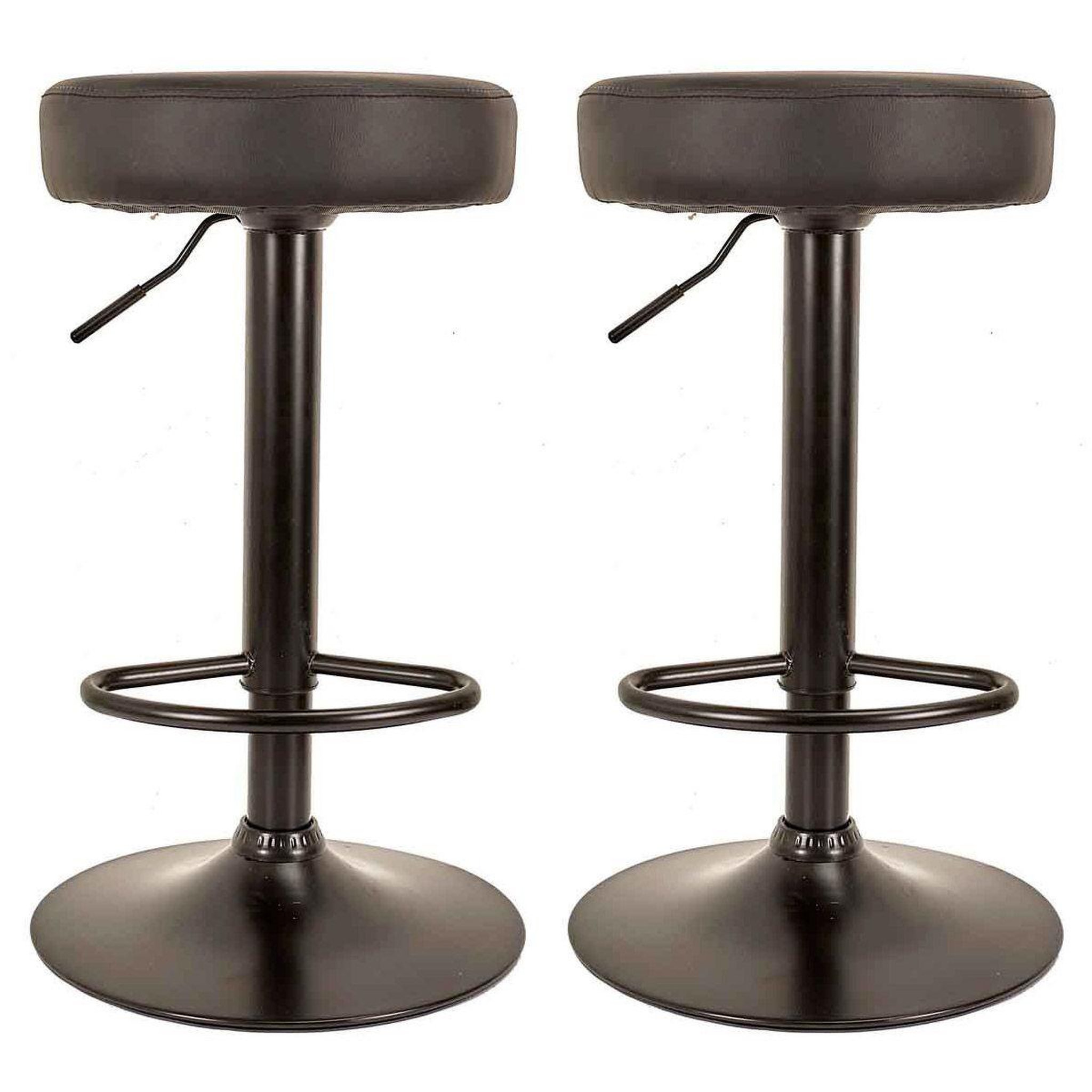 The Home Deco Factory Lot de 2 tabourets de bar  mumford  63-83cm noir