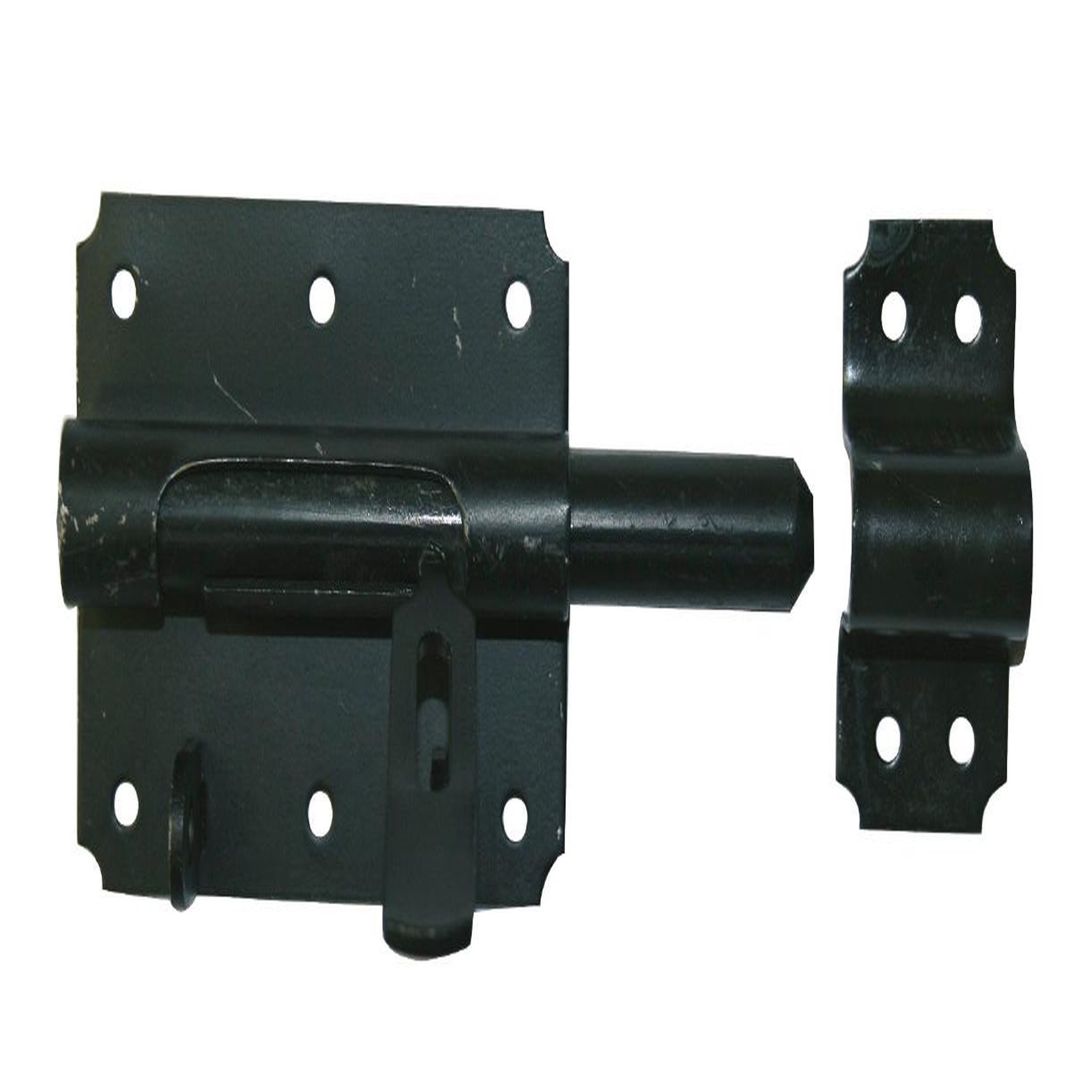 CENTRALE BRICO Verrou de box porte cadenas acier prépeint, H.70 x L.120 x P.20 mm