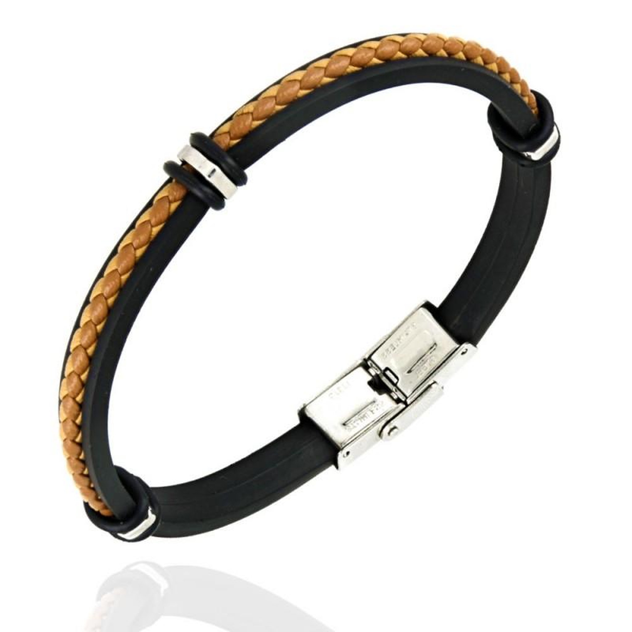 Voir la diapositive 1 : L'ATELIER D'AZUR Bracelet Acier Homme