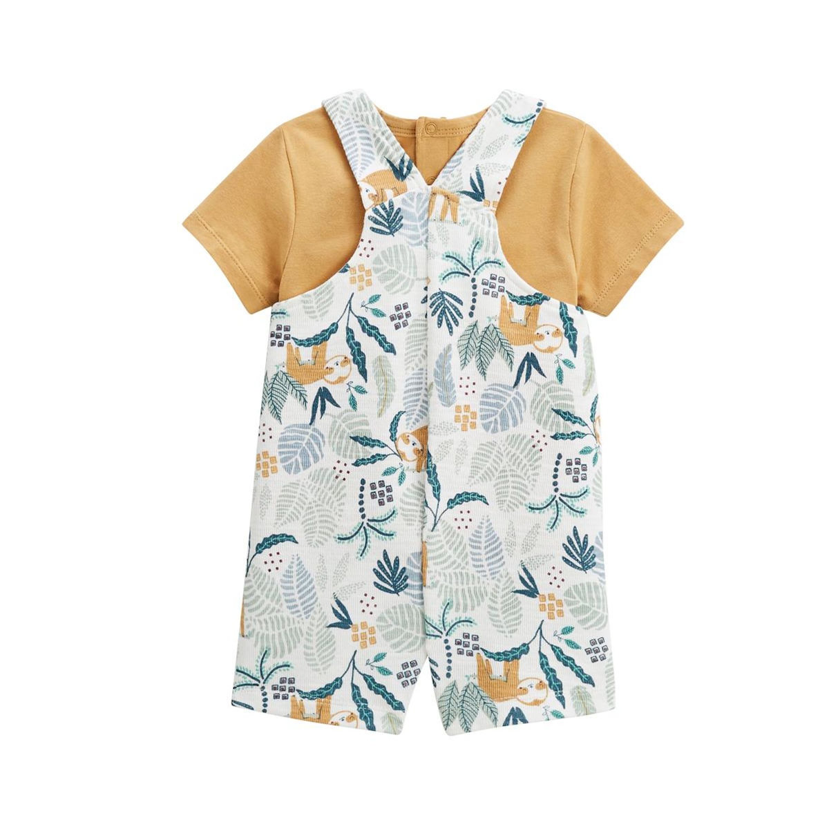 Petit Béguin Ensemble salopette bébé et t-shirt Baroudeur