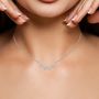 Voir la diapositive 2 : SC CRYSTAL Collier fleurs SC Crystal orné de zirconium