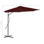 Voir la diapositive 6 : VIDAXL Parasol de jardin avec mat en acier rouge bordeaux 300x230 cm