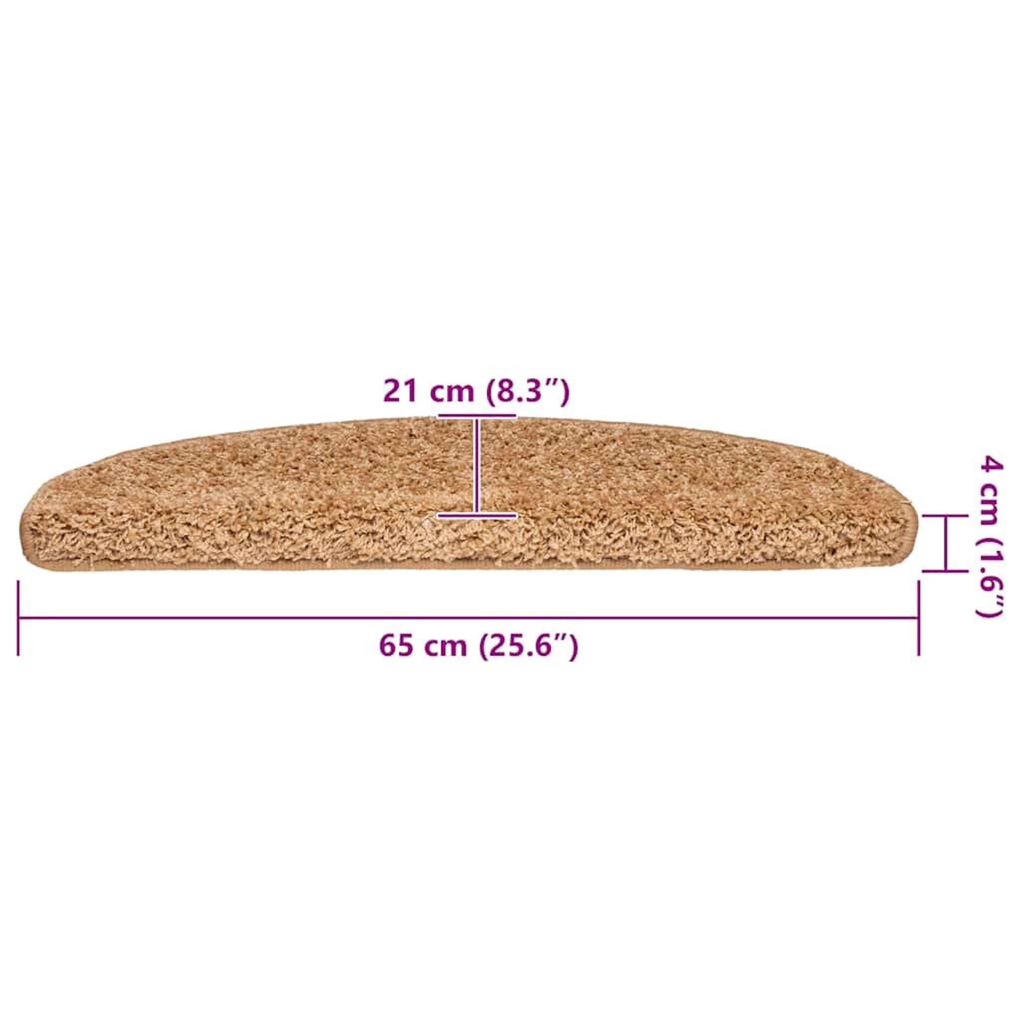 Voir la diapositive 6 : VIDAXL Tapis d'escalier 30 pcs beige 65x21x4 cm