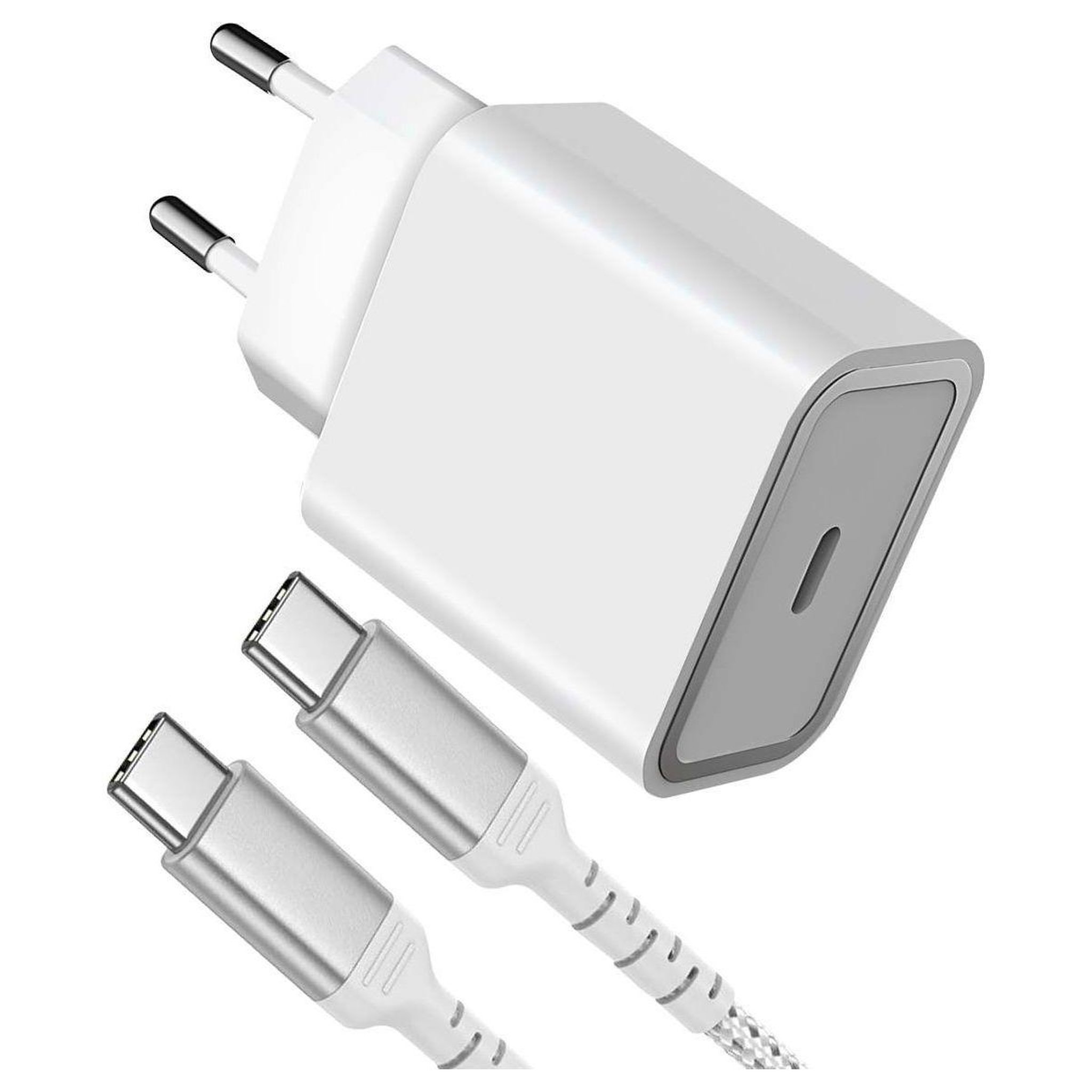 FORCE POWER Chargeur secteu 25w + cable usb-c / usb-c 1.2m