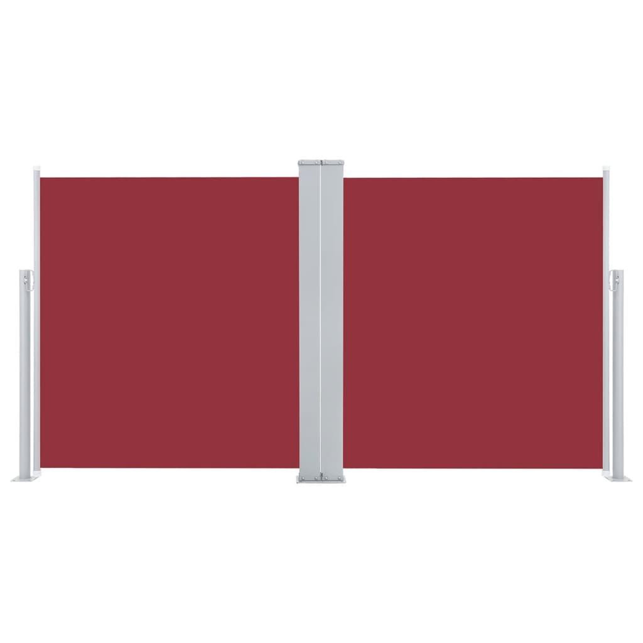 Voir la diapositive 4 : VIDAXL Auvent lateral retractable Rouge 120 x 600 cm