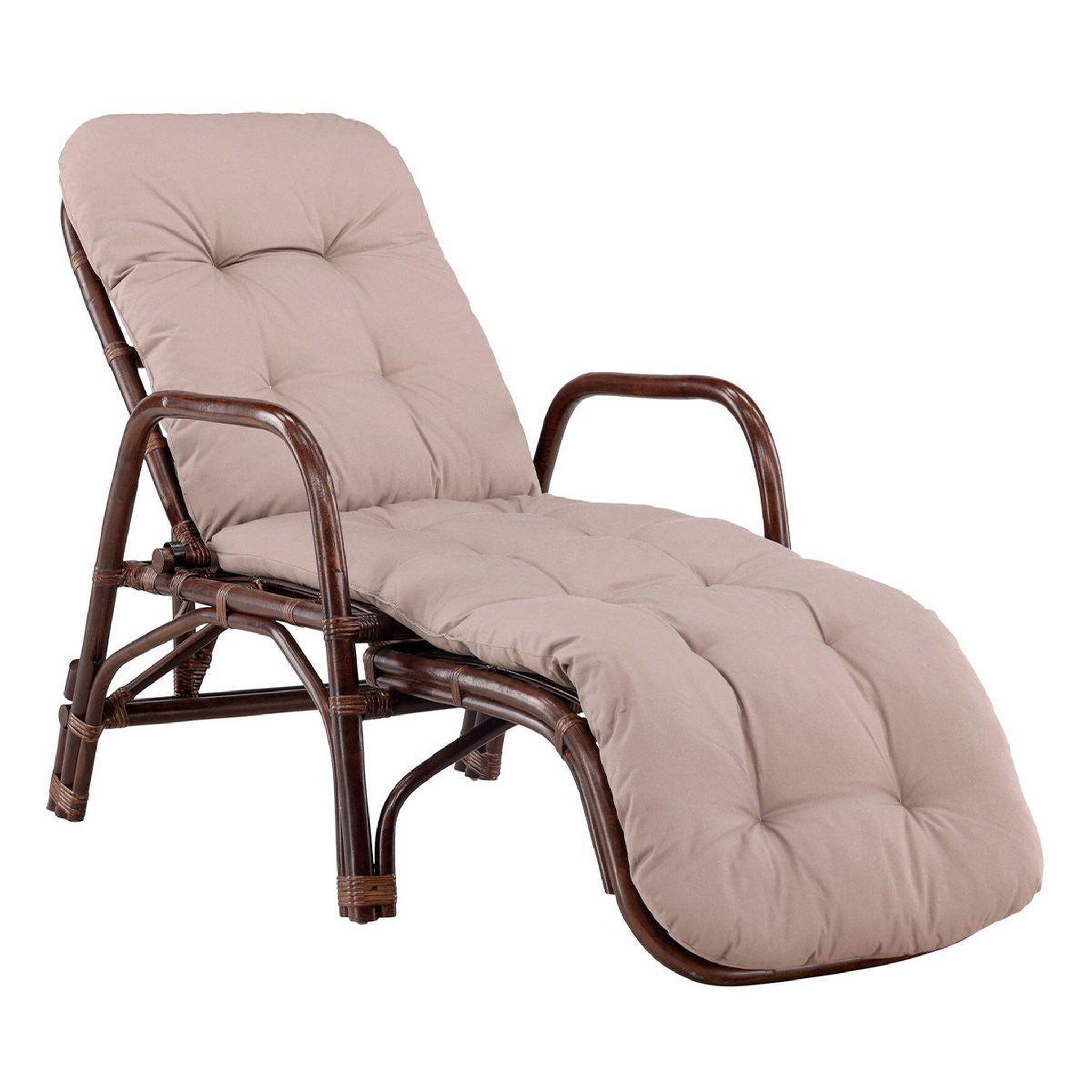 Paris Prix Chaise longue en rotin  nella  177cm noyer