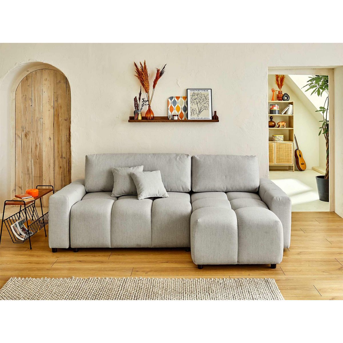 LISA DESIGN Crocus - canapé d'angle réversible - 4 places - convertible avec coffre - en tissu