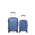 WAVE PARIS Lot de 2 - Valises cabine et cabine XXS TIGRE. Coloris disponibles : Bleu, Rose, Gris, Beige