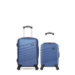 WAVE PARIS Lot de 2 - Valises cabine et cabine XXS TIGRE. Coloris disponibles : Gris, Bleu, Beige, Rose