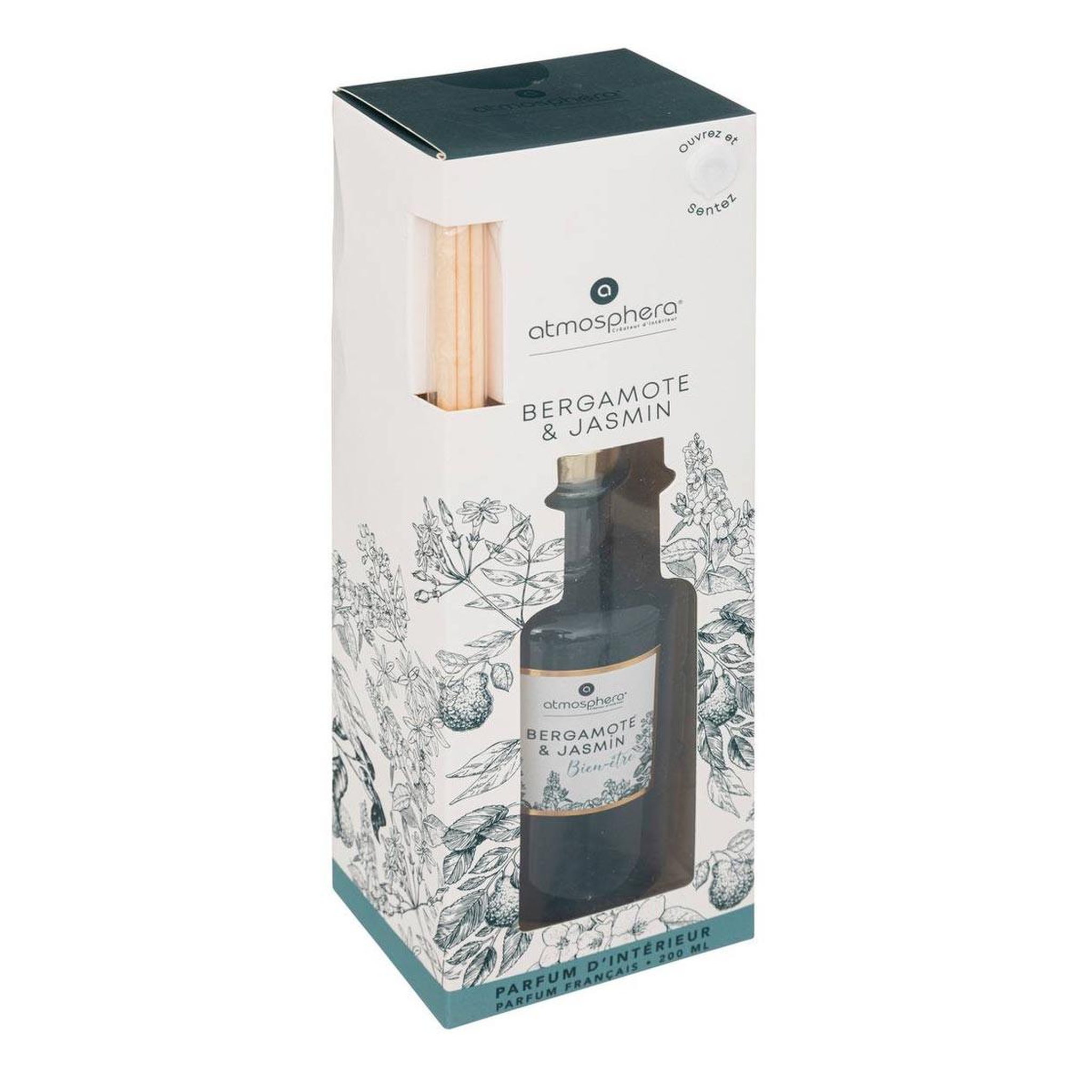 Voir la diapositive 2 : COMPTOIR DE LA BOUGIE Diffuseur de parfum  mael  200ml bergamote & jasmin