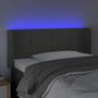 Voir la diapositive 4 : VIDAXL Tete de lit a LED Gris fonce 83x16x78/88 cm Velours