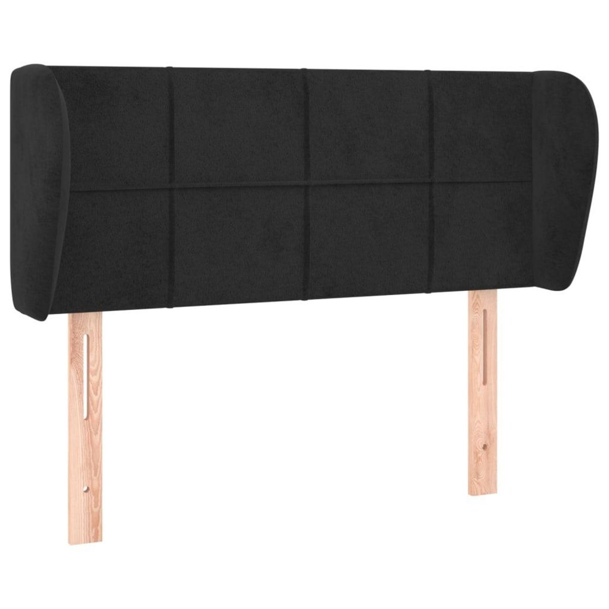 VIDAXL Tete de lit avec oreilles Noir 83x23x78/88 cm Velours