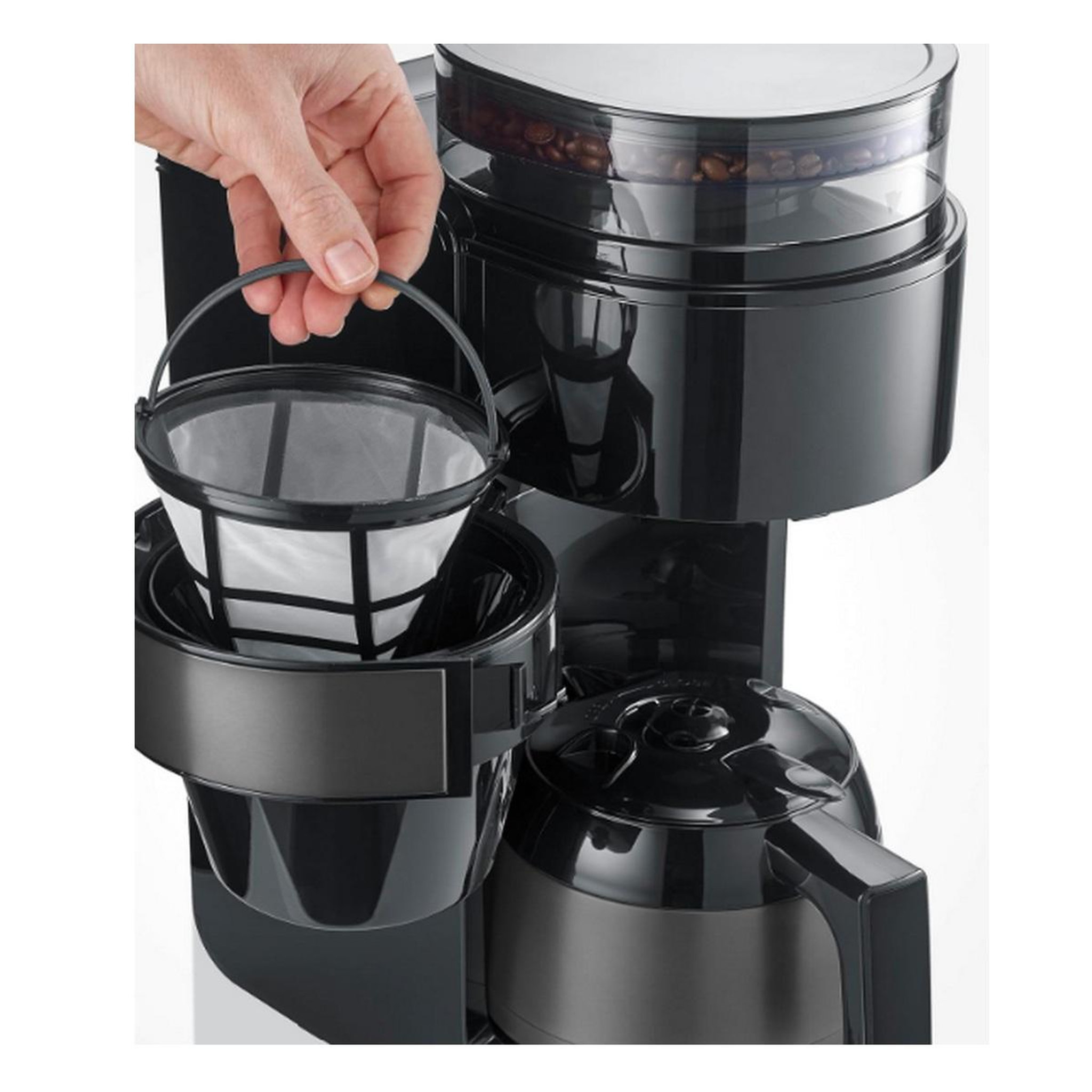 Voir la diapositive 4 : SEVERIN Cafetière filtre isotherme 8 tasses 900w noir - 4831