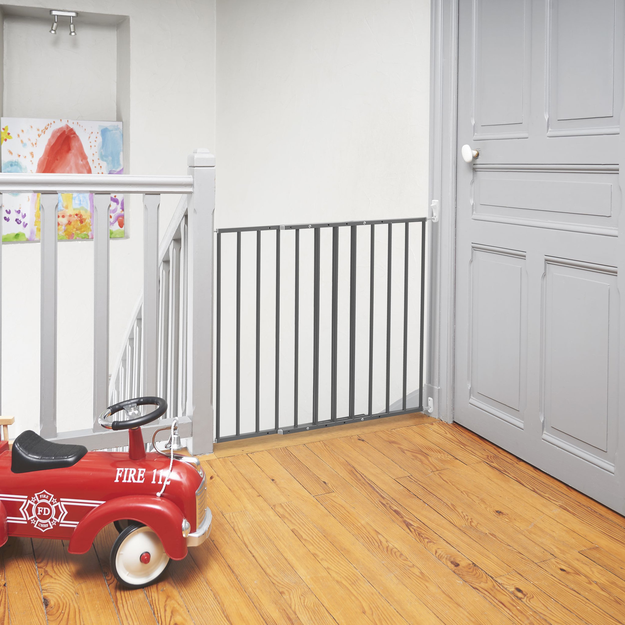 Voir la diapositive 4 : BADABULLE Barrière de Sécurité Safe & Protect XL (60-107 cm)