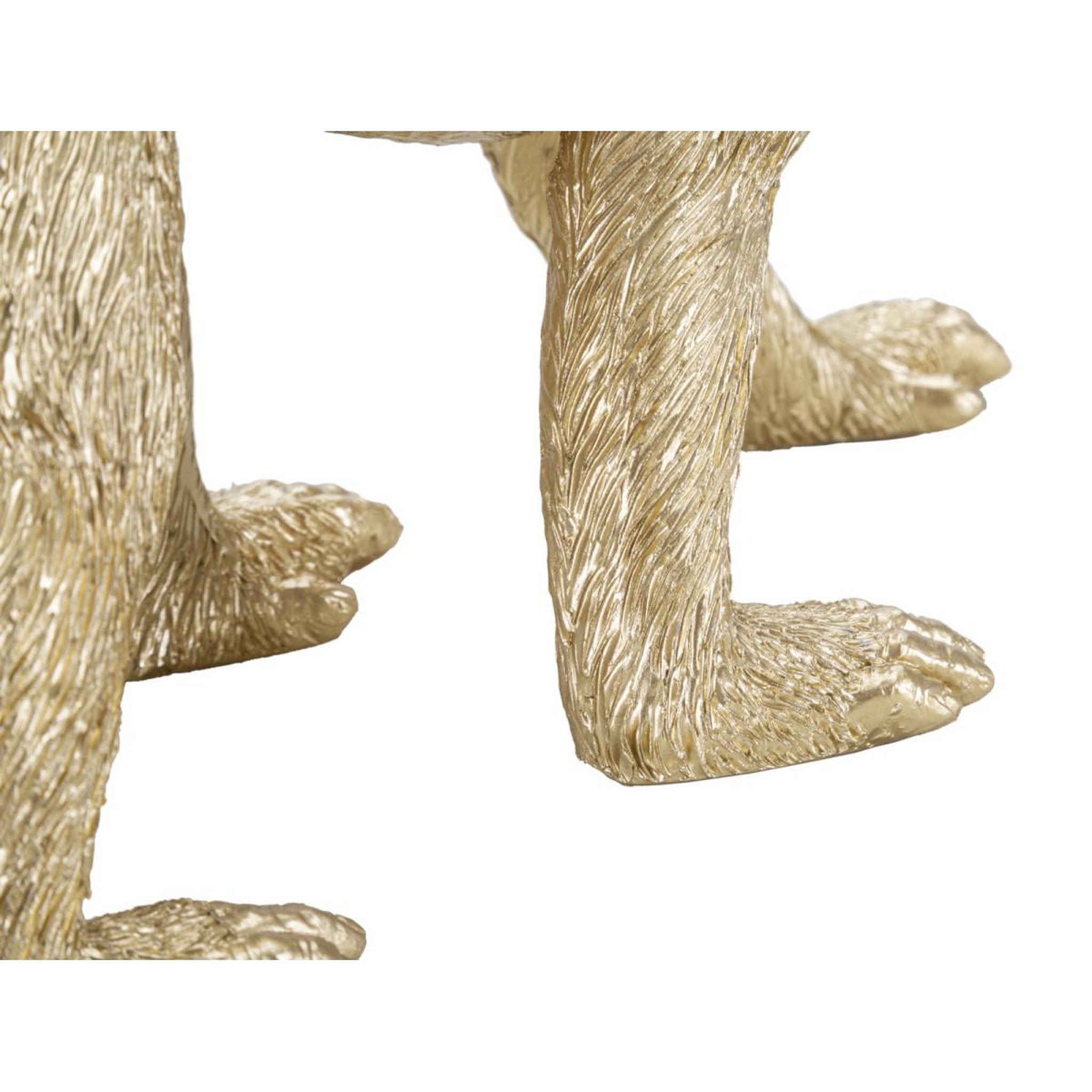 Voir la diapositive 4 : Paris Prix Statuette déco mère & enfant  singe  29cm or