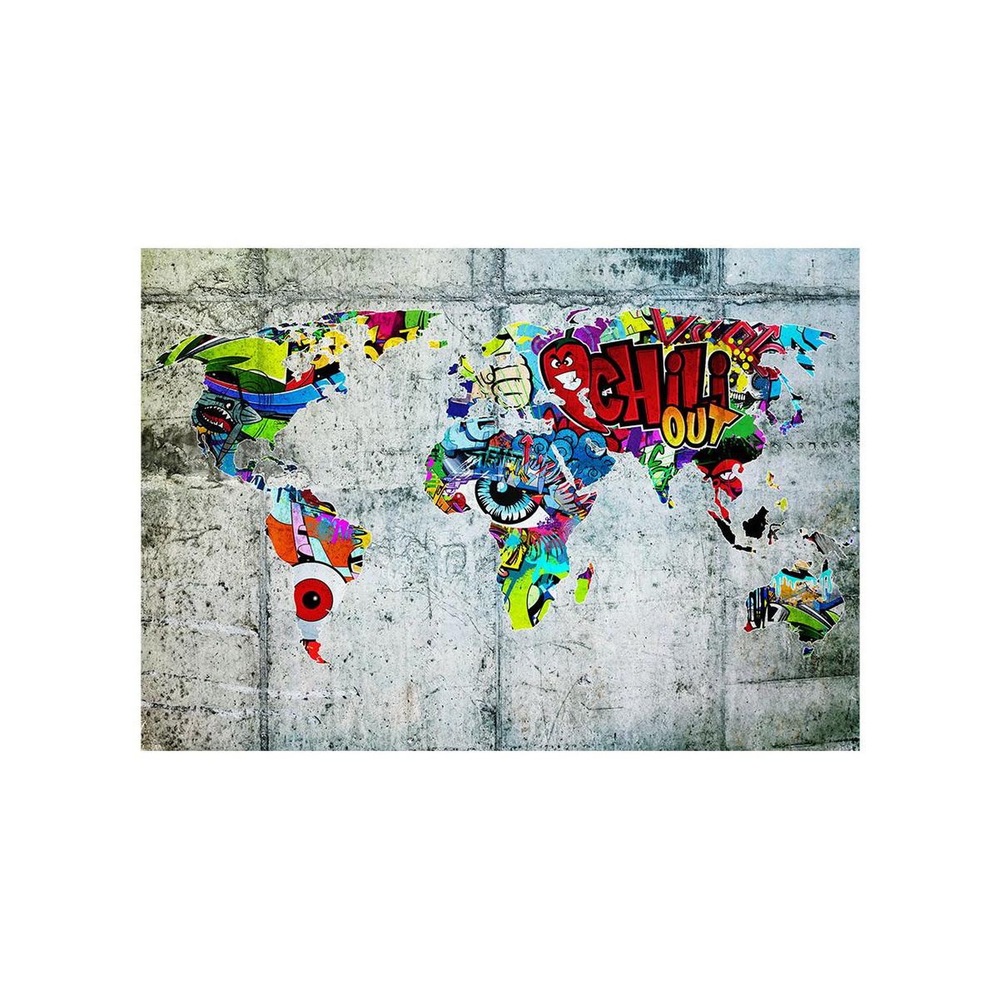 Voir la diapositive 2 : Paris Prix Papier peint  map graffiti