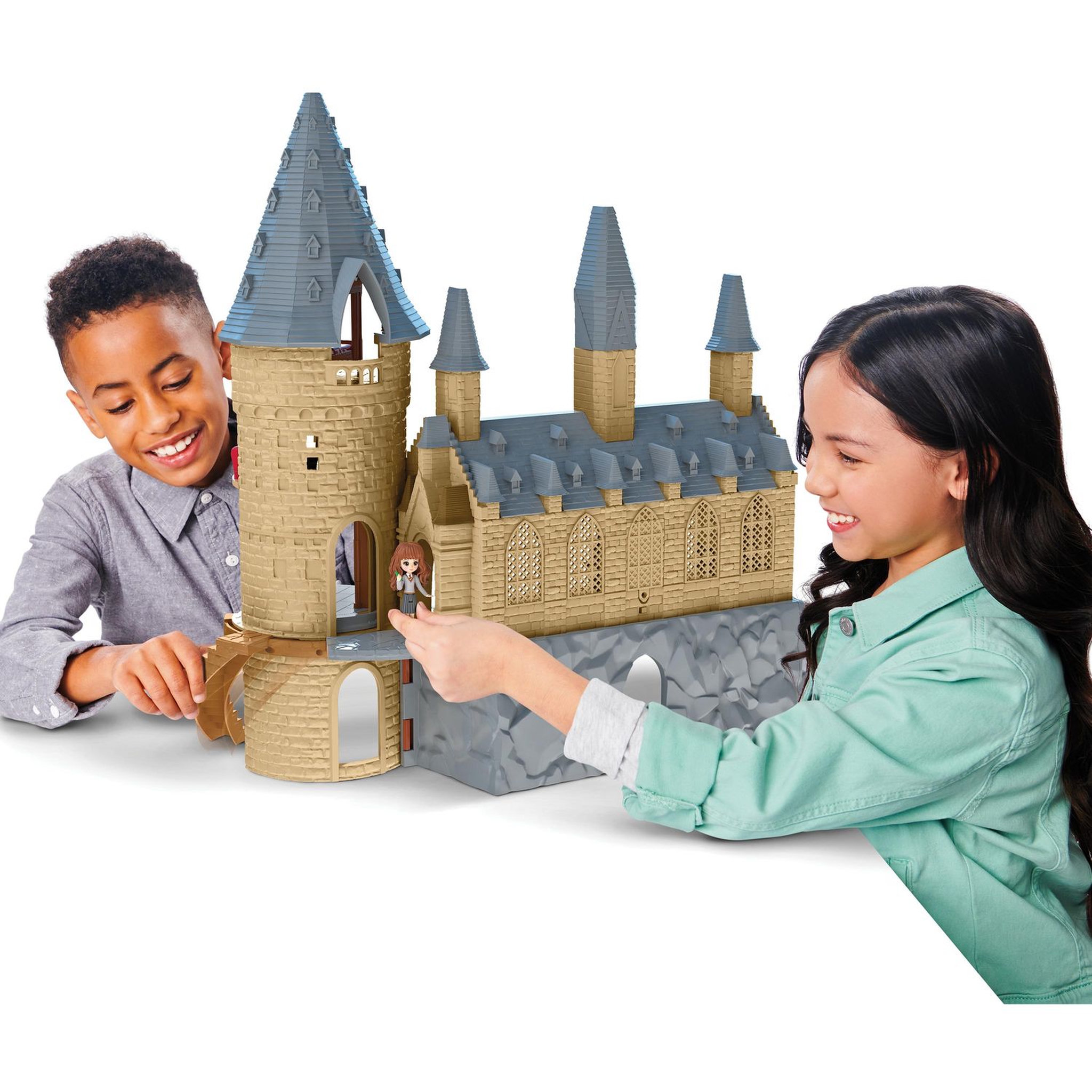 Voir la diapositive 7 : SPIN MASTER Figurine - Château Poudlard magique mini - Wizarding World