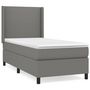 Voir la diapositive 2 : VIDAXL Sommier a lattes de lit avec matelas Gris fonce 80x200 cm Tissu