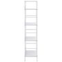 Voir la diapositive 4 : VIDAXL Bibliotheque a 4 niveaux blanc 60x27,6x124,5 cm bois ingenierie