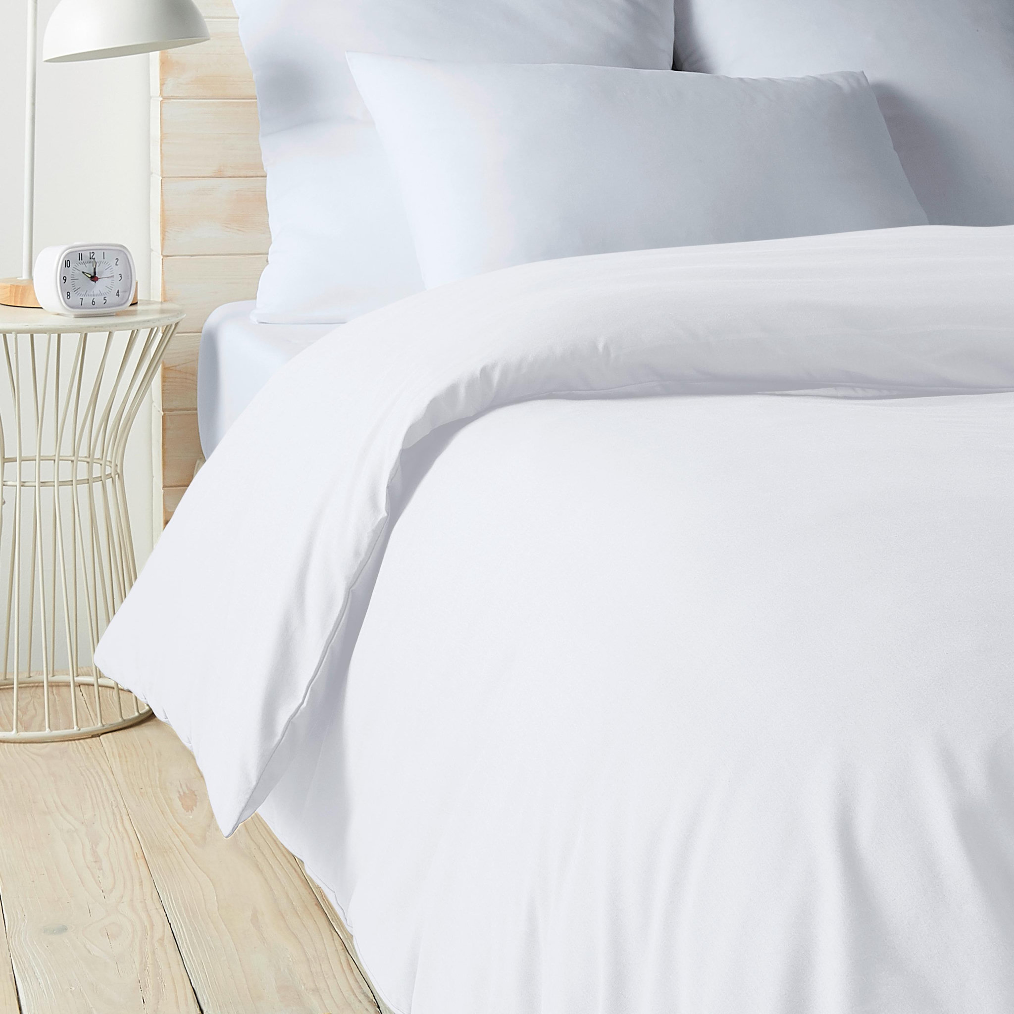 Voir la diapositive 2 : ACTUEL Housse de couette unie en percale de coton 70 fils - collection permanente