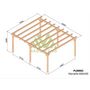 Voir la diapositive 2 : JARDIDECO Pergola en bois lamellé-collé Marseille 600 x 500 cm - Maderland