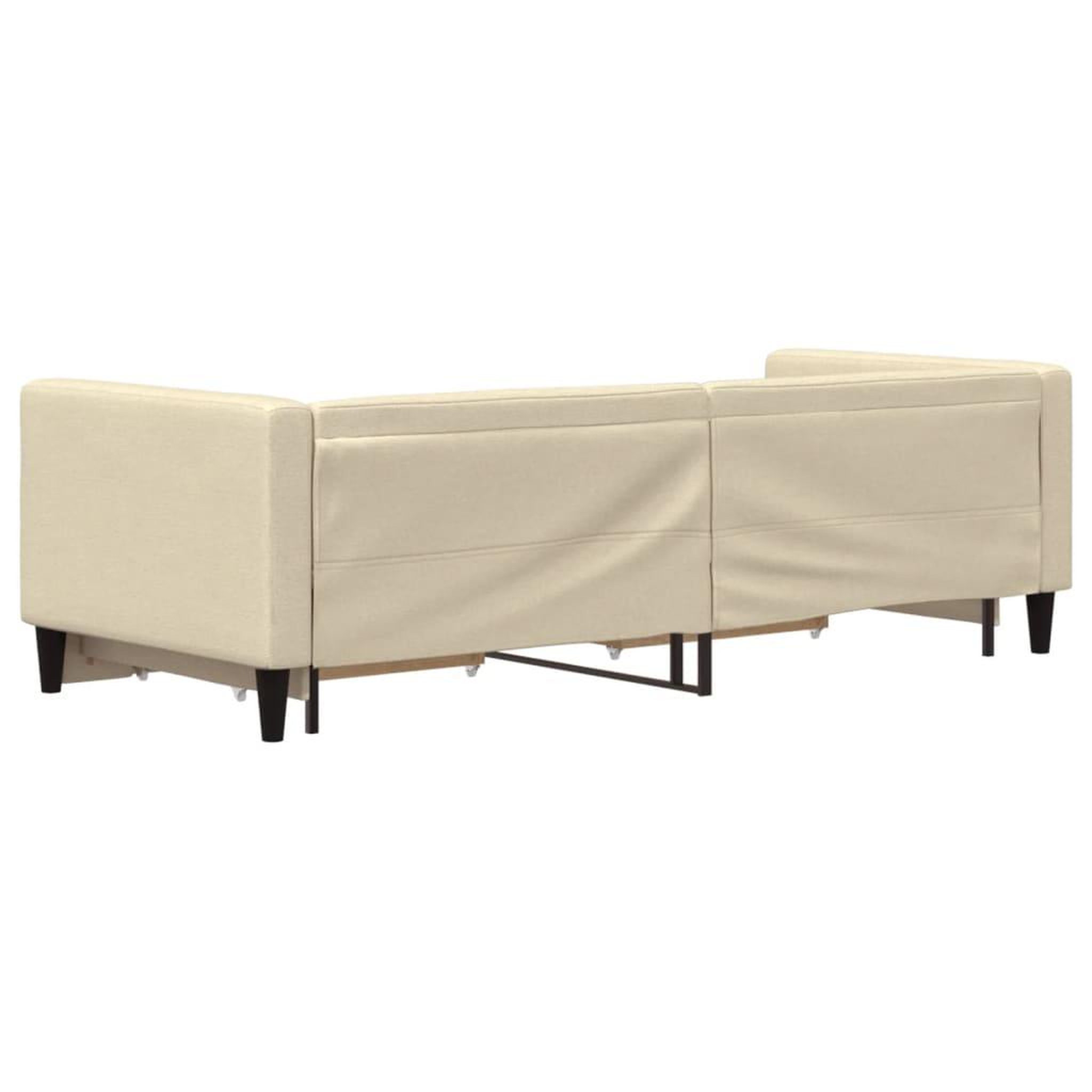 Voir la diapositive 5 : VIDAXL Lit de jour avec gigogne et tiroirs sans matelas creme 80x200cm