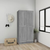 HOMCOM Armoire penderie, Armoire de Rangement, Dressing, Garde-Robe avec  Tringle, Rideaux, 3 tiroirs en Tissu Amovibles - 105 x 48 x 160 cm -  Naturel : : Cuisine et Maison