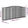 Voir la diapositive 6 : VIDAXL Paniers a gabions arques 2 pcs 400x30x160/180 cm Fer galvanise